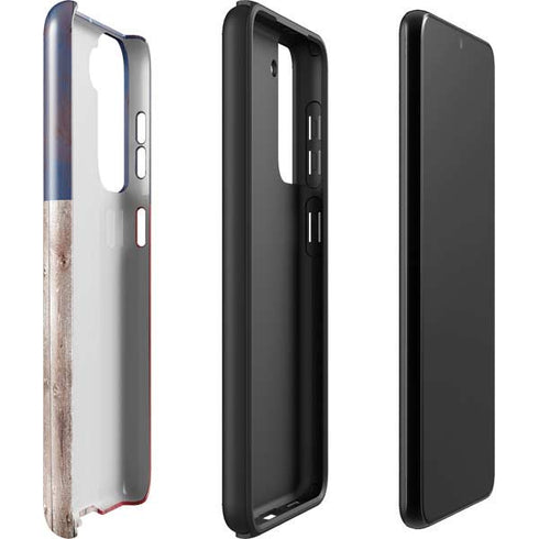 Texas Flag Dark Wood Galaxy S22 Plus Pro Case