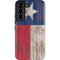 Texas Flag Dark Wood Galaxy S22 Pro Case