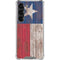 Texas Flag Dark Wood Galaxy S23 Clear Case
