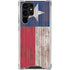 Texas Flag Dark Wood Galaxy S24 Ultra Clear Case