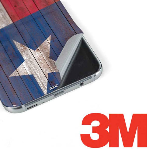 Texas Flag Dark Wood Galaxy S8 Skin