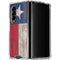 Texas Flag Dark Wood Galaxy Z Fold4 5G Clear Case