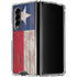 Texas Flag Dark Wood Galaxy Z Fold4 5G Clear Case