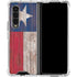 Texas Flag Dark Wood Galaxy Z Fold4 5G Clear Case