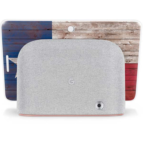 Texas Flag Dark Wood Google Home Hub Skin