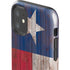 Texas Flag Dark Wood iPhone 11 Impact Case