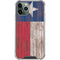 Texas Flag Dark Wood iPhone 11 Pro Max Clear Case