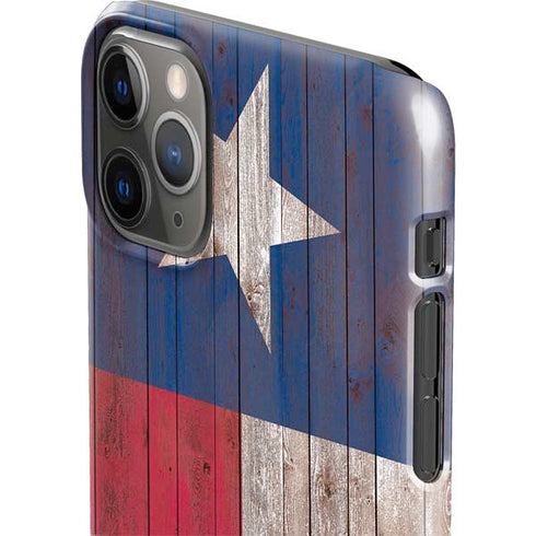 Texas Flag Dark Wood iPhone 11 Pro Max Lite Case