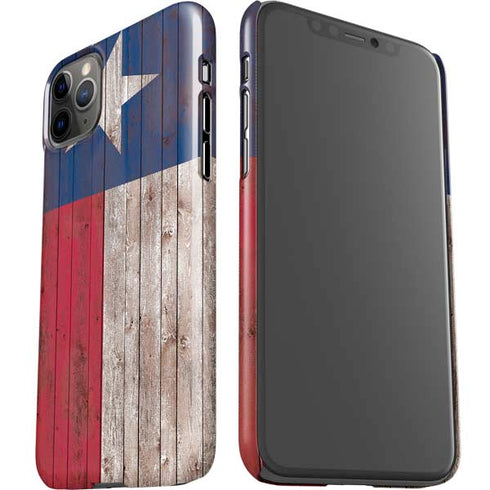 Texas Flag Dark Wood iPhone 11 Pro Max Lite Case