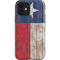 Texas Flag Dark Wood iPhone 12 Impact Case