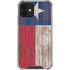 Texas Flag Dark Wood iPhone 12 Mini Clear Case