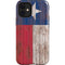Texas Flag Dark Wood iPhone 12 Mini Impact Case