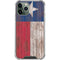 Texas Flag Dark Wood iPhone 12 Pro Clear Case