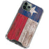 Texas Flag Dark Wood iPhone 12 Pro Clear Case