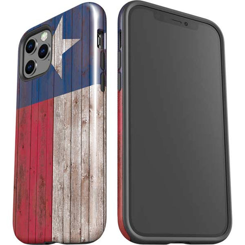 Texas Flag Dark Wood iPhone 12 Pro Impact Case
