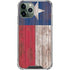 Texas Flag Dark Wood iPhone 12 Pro Max Clear Case
