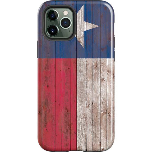 Texas Flag Dark Wood iPhone 12 Pro Max Impact Case