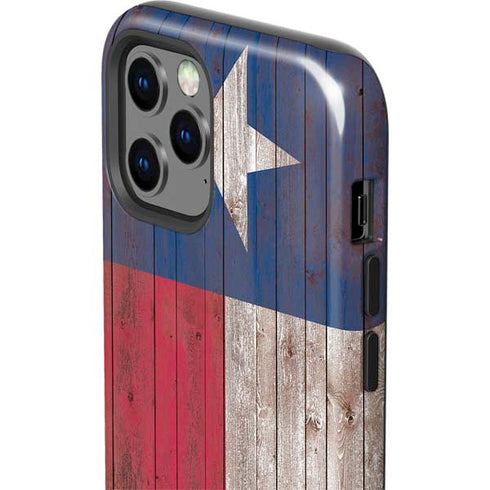 Texas Flag Dark Wood iPhone 12 Pro Max Impact Case