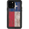 Texas Flag Dark Wood iPhone 12 Pro Waterproof Case