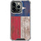 Texas Flag Dark Wood iPhone 13 Pro Clear Case