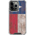 Texas Flag Dark Wood iPhone 13 Pro Clear Case