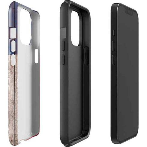 Texas Flag Dark Wood iPhone 13 Pro Max Impact Case