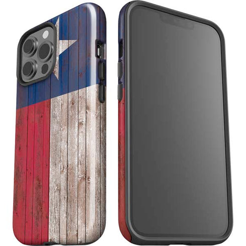 Texas Flag Dark Wood iPhone 13 Pro Max Impact Case