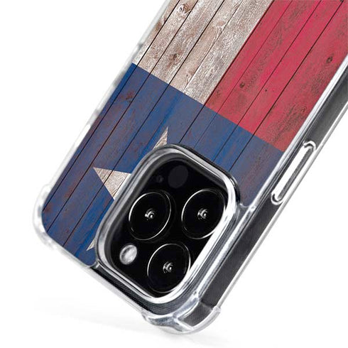 Texas Flag Dark Wood iPhone 13 Pro Max MagSafe Case