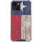 Texas Flag Dark Wood iPhone 14 Clear Case