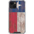 Texas Flag Dark Wood iPhone 14 Clear Case