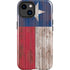 Texas Flag Dark Wood iPhone 15 Plus Impact Case
