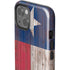 Texas Flag Dark Wood iPhone 14 Plus Impact Case