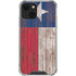 Texas Flag Dark Wood iPhone 14 Plus Clear Case