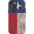 Texas Flag Dark Wood iPhone 15 Impact Case