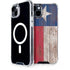 Texas Flag Dark Wood iPhone 15 Plus MagSafe Case