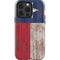 Texas Flag Dark Wood iPhone 14 Pro Impact Case