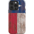 Texas Flag Dark Wood iPhone 14 Pro Impact Case