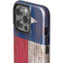 Texas Flag Dark Wood iPhone 14 Pro Impact Case