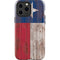 Texas Flag Dark Wood iPhone 15 Pro Max Impact Case