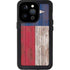 Texas Flag Dark Wood iPhone 14 Pro Waterproof Case