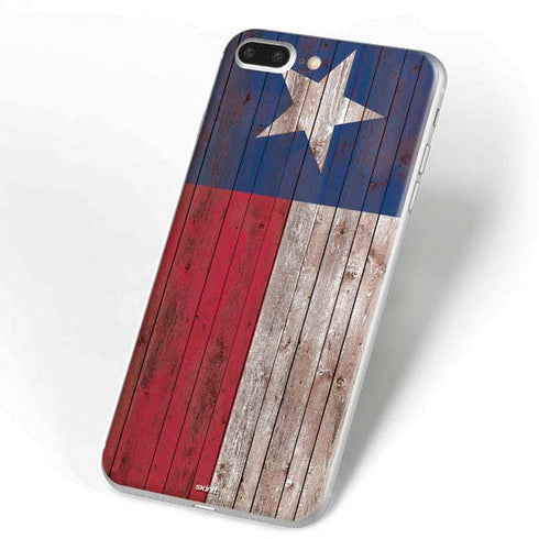 Texas Flag Dark Wood iPhone 7 Plus Skin
