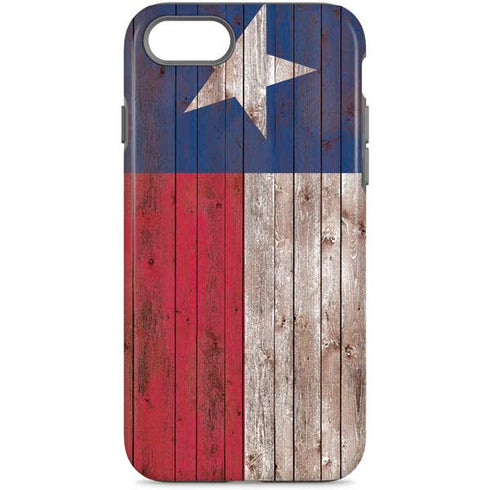 Texas Flag Dark Wood iPhone 8 Pro Case
