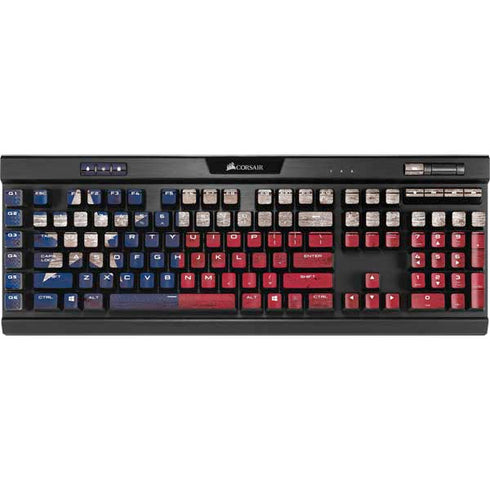 Texas Flag Dark Wood K95 RGB PLATINUM Mechanical Gaming Keyboard Skin
