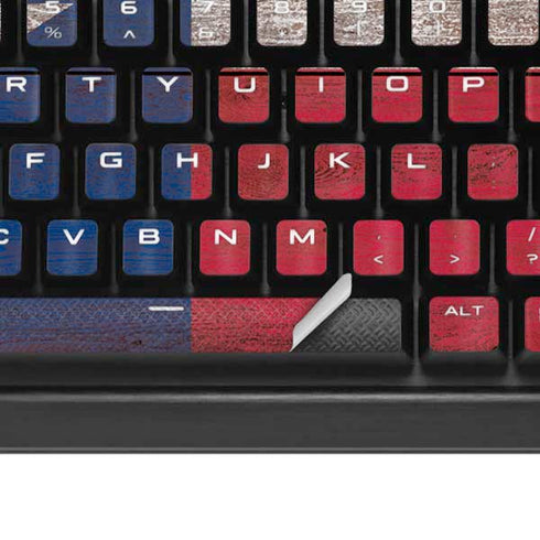 Texas Flag Dark Wood K95 RGB PLATINUM Mechanical Gaming Keyboard Skin