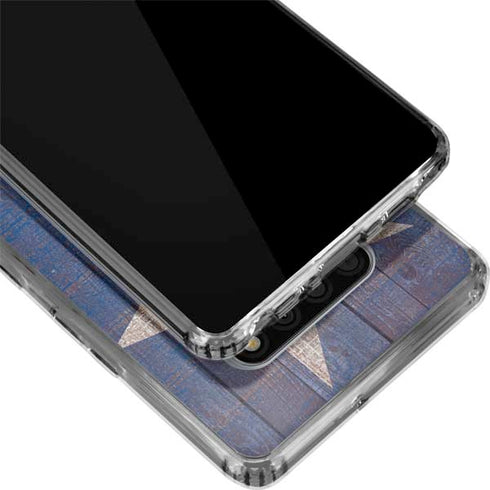 Texas Flag Dark Wood LG Stylo 6 Clear Case