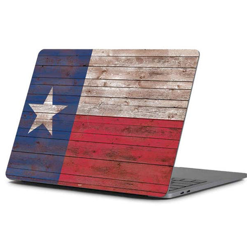 Texas Flag Dark Wood Apple MacBook Pro 13-inch Skin