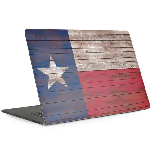 Texas Flag Dark Wood Apple MacBook Pro 15-inch Skin