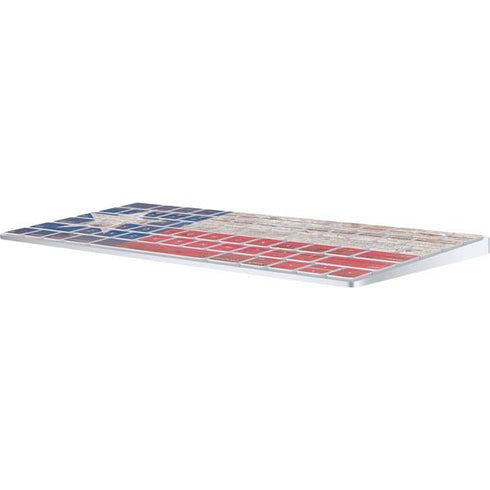 Texas Flag Dark Wood Magic Keyboard Skin
