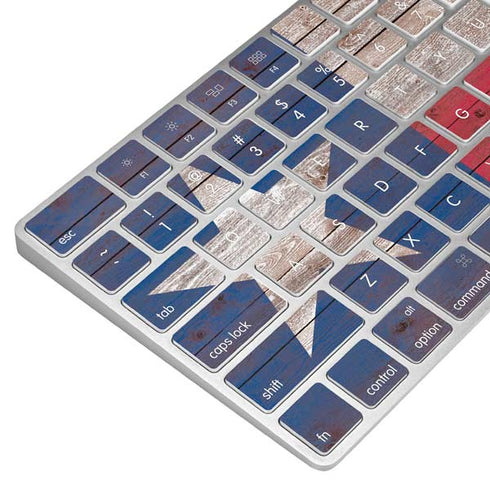 Texas Flag Dark Wood Magic Keyboard Skin