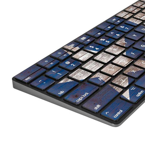 Texas Flag Dark Wood Magic Keyboard with Numeric Keypad Skin